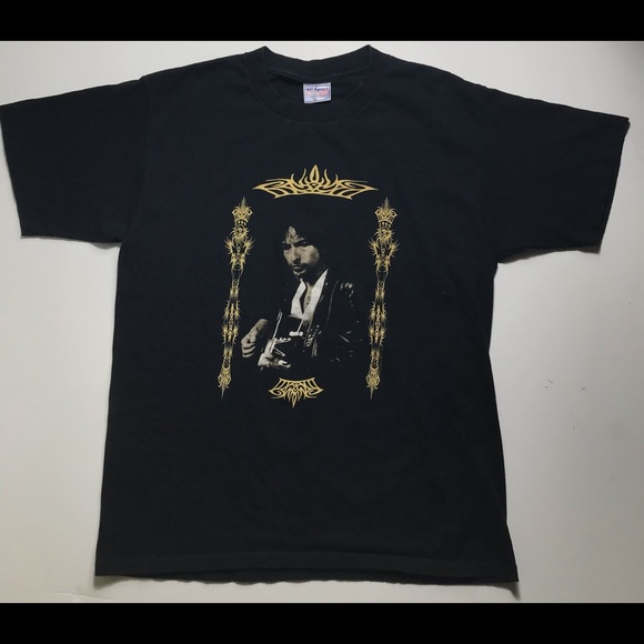 Vintage 1996 Bob Dylan Concert Tour Shirt Tee Black All Sport Size Large - Picture 3 of 8